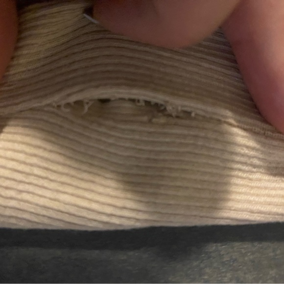 Zara Cream Ribbed Deep V Tank Top - Picture 4 of 5